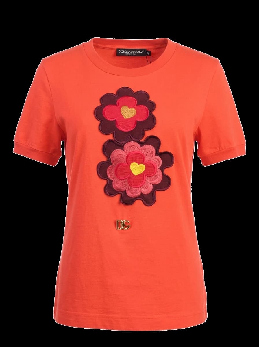 Dolce Gabbana Orange Cotton T-Shirt — photo 1