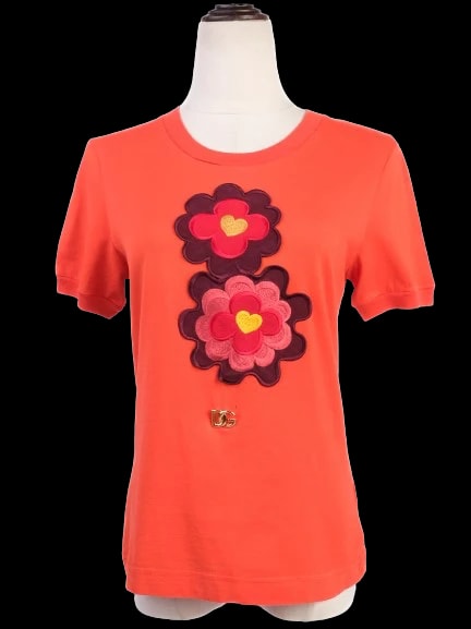 Dolce Gabbana Orange Cotton T-Shirt — 1