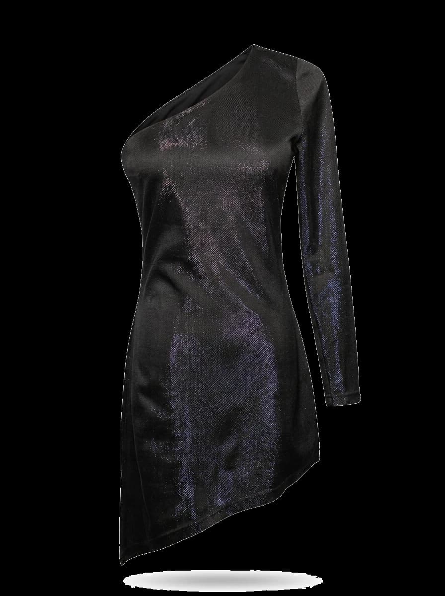 Hayali Black Polyester Mini Dress — photo 1