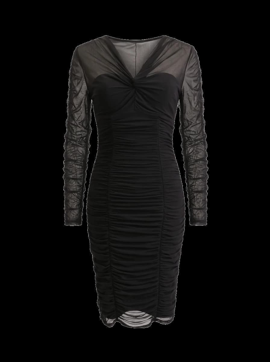 Guess Black Polyester Evening Gown
