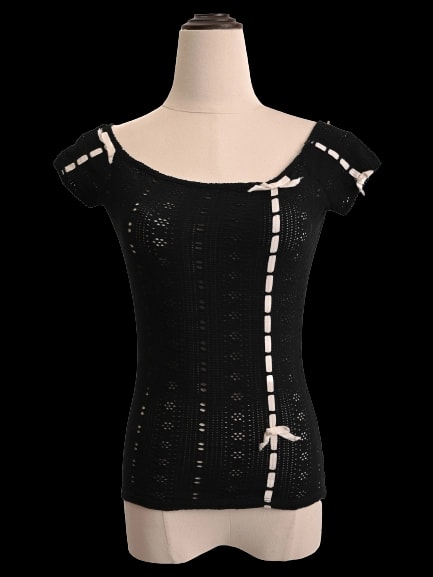 Blugirl Folies Black Cotton Top — 2