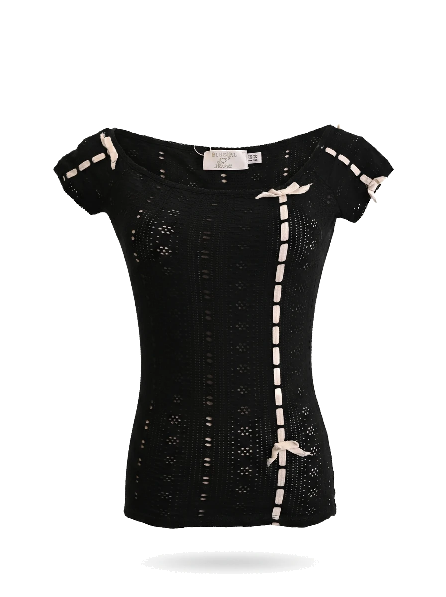 Blugirl Folies Black Cotton Top — 1