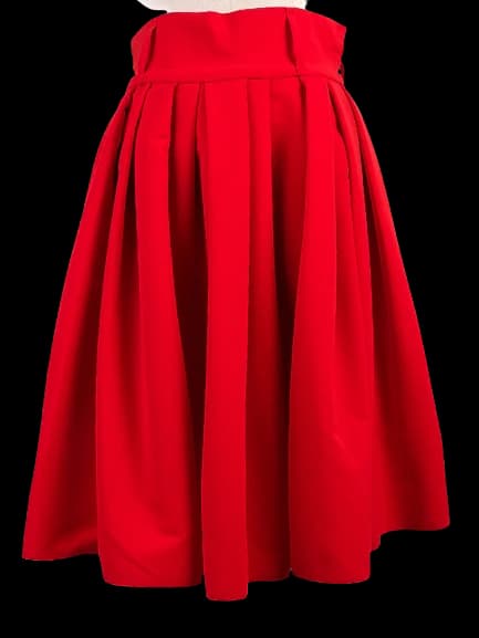 Preen by Thornton Bregazzi Red Full Skirt