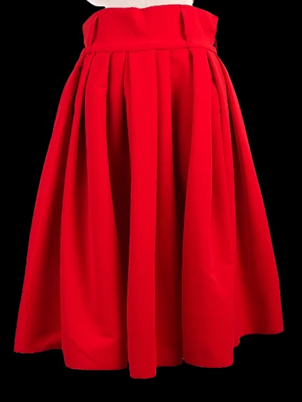Preen by Thornton Bregazzi Red Full Skirt — 1