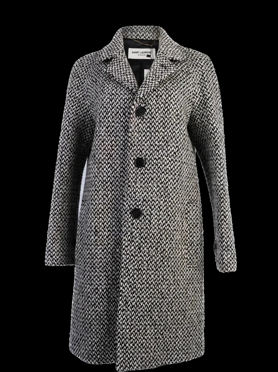 Saint Laurent Gray Wool Coat — 1