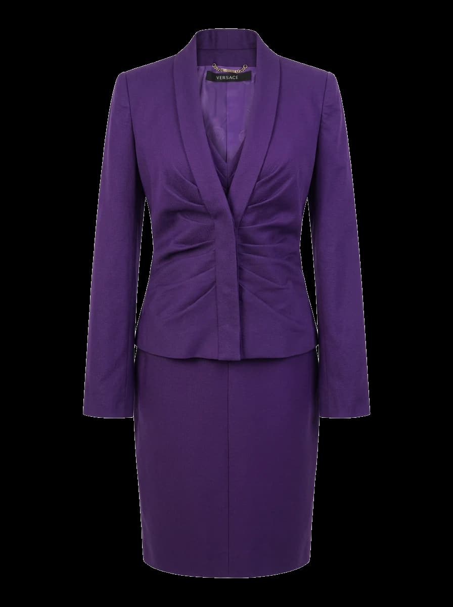 Versace Purple Cotton Dress Set — photo 1