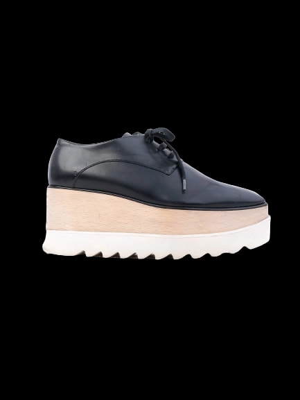 Stella McCartney Black Leather Canvas Sneakers — 1