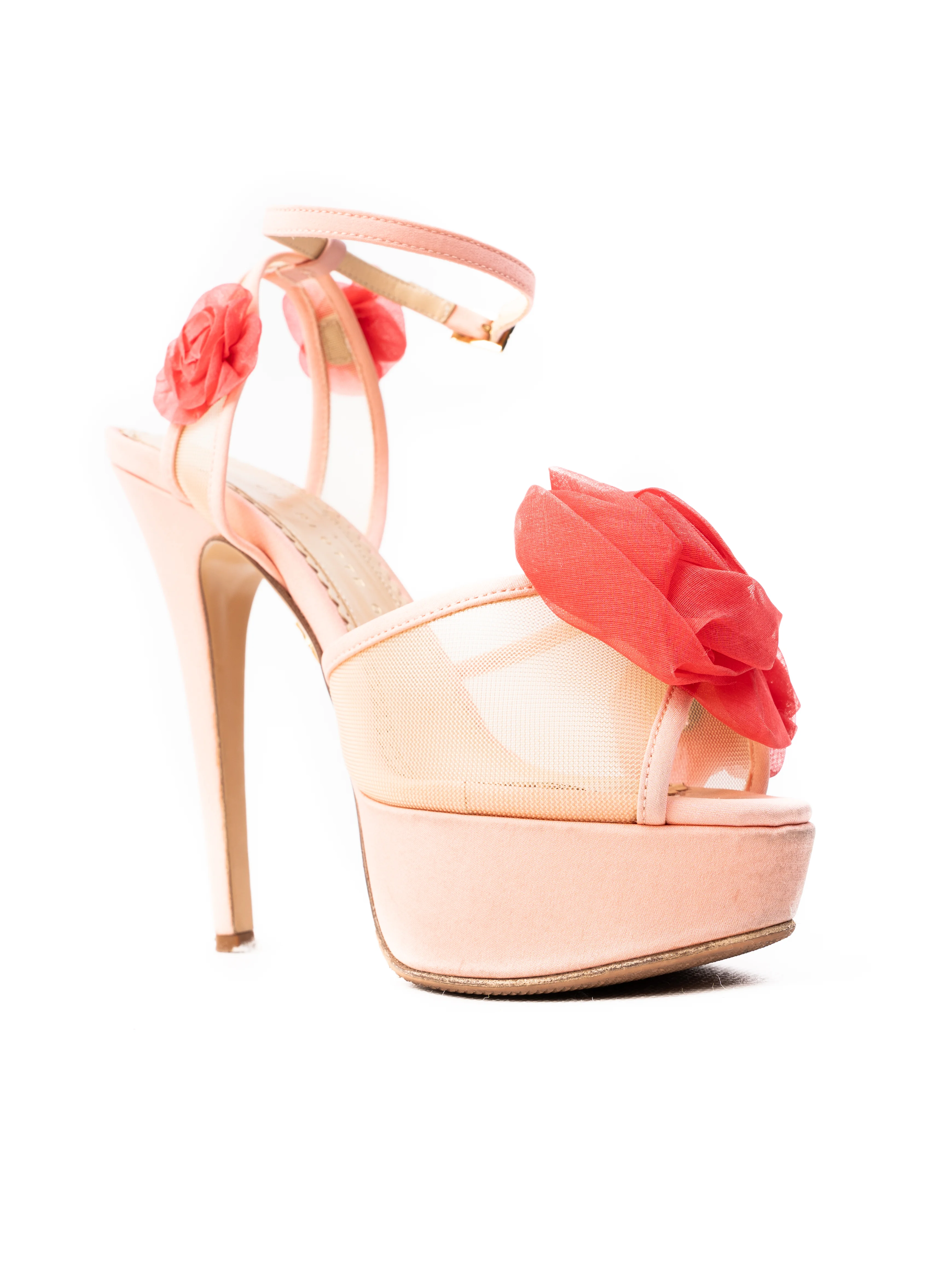 Charlotte Olympia Pink High Heel Sandals — 2