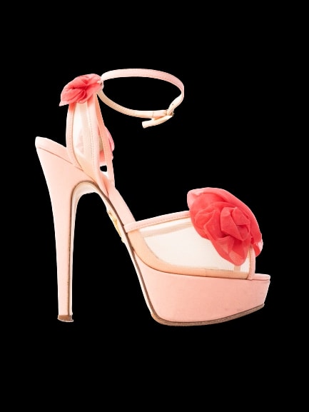 Charlotte Olympia Pink High Heel Sandals — 1