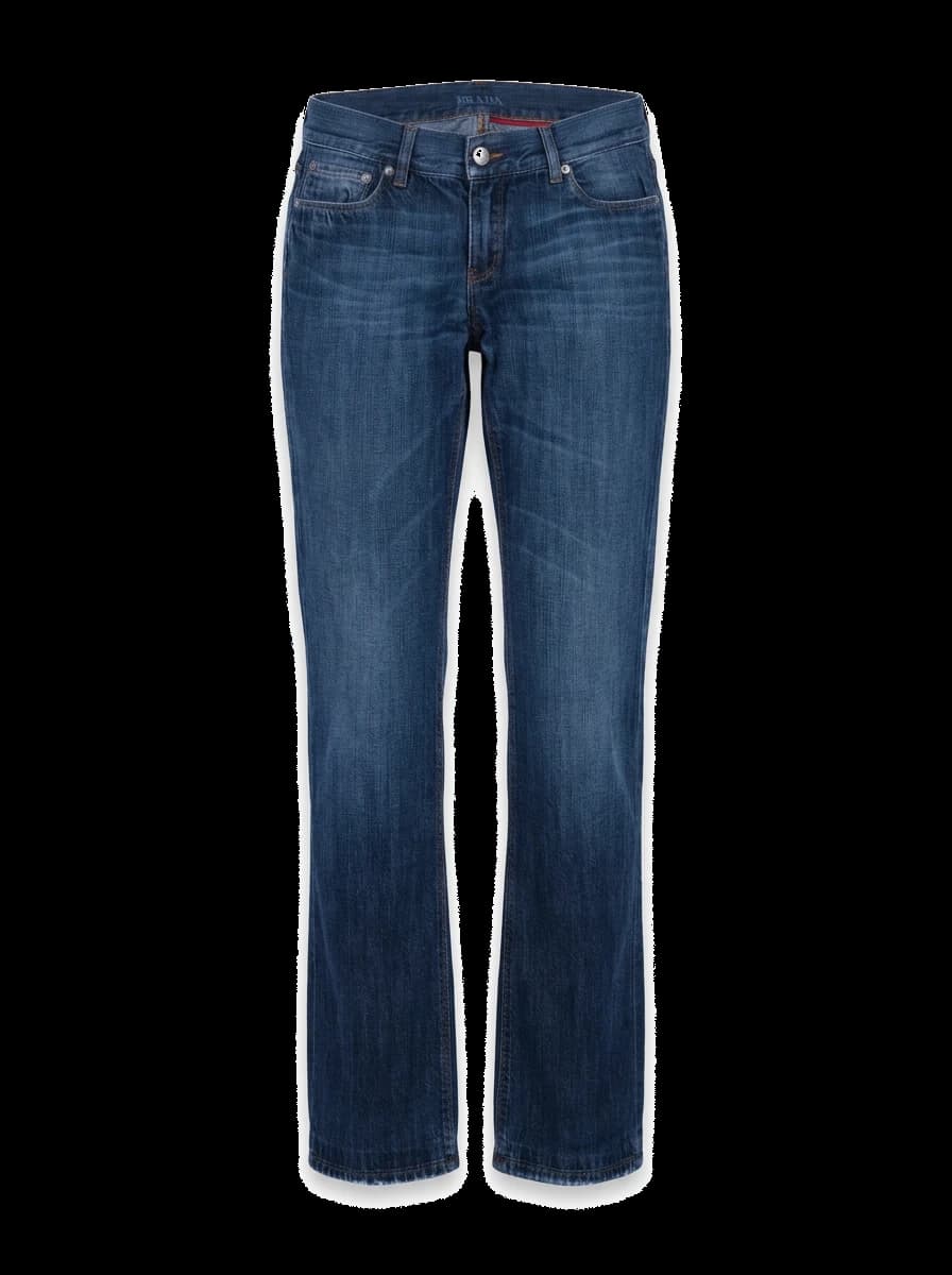 Prada Blue Cotton Mom Jeans — photo 1