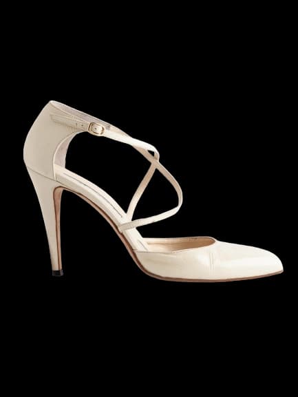 Brianatwood White Leather High Heel Pumps