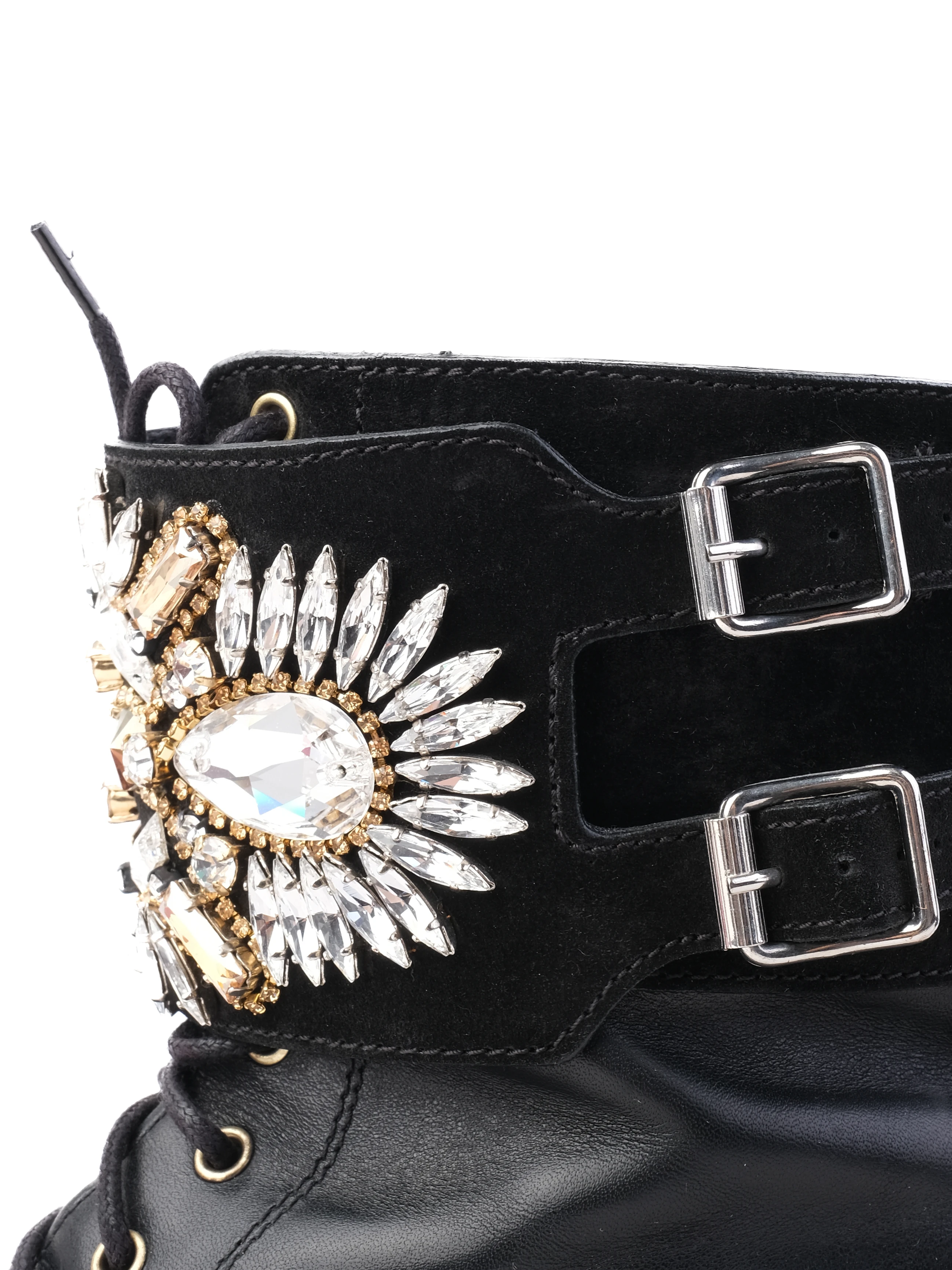 Rene Caovilla Black Leather Boots — 3