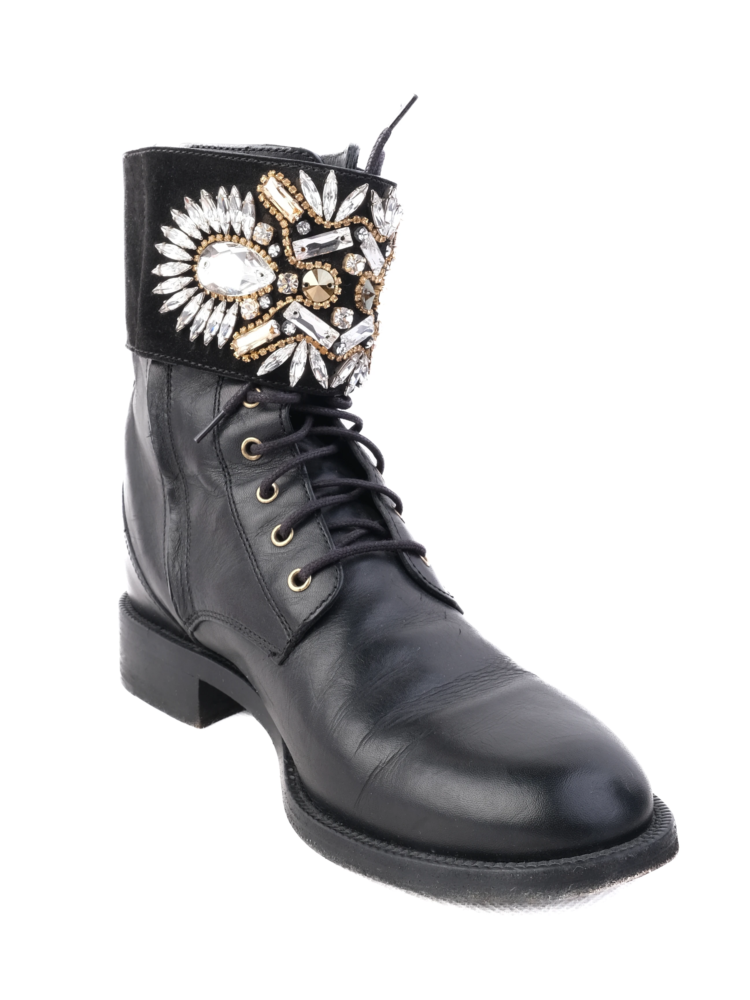 Rene Caovilla Black Leather Boots — 2