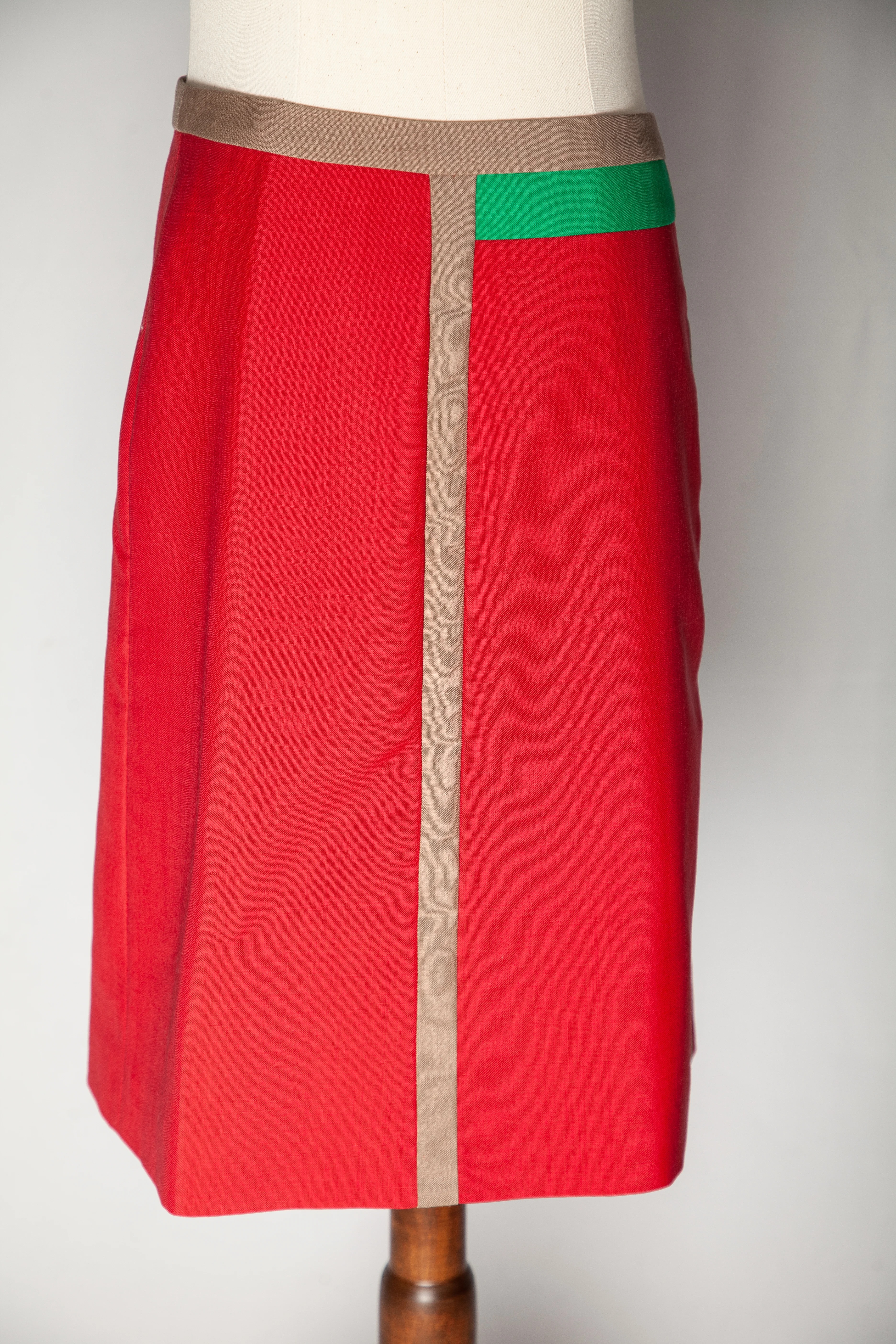 Prada Red Len Skirt — 3