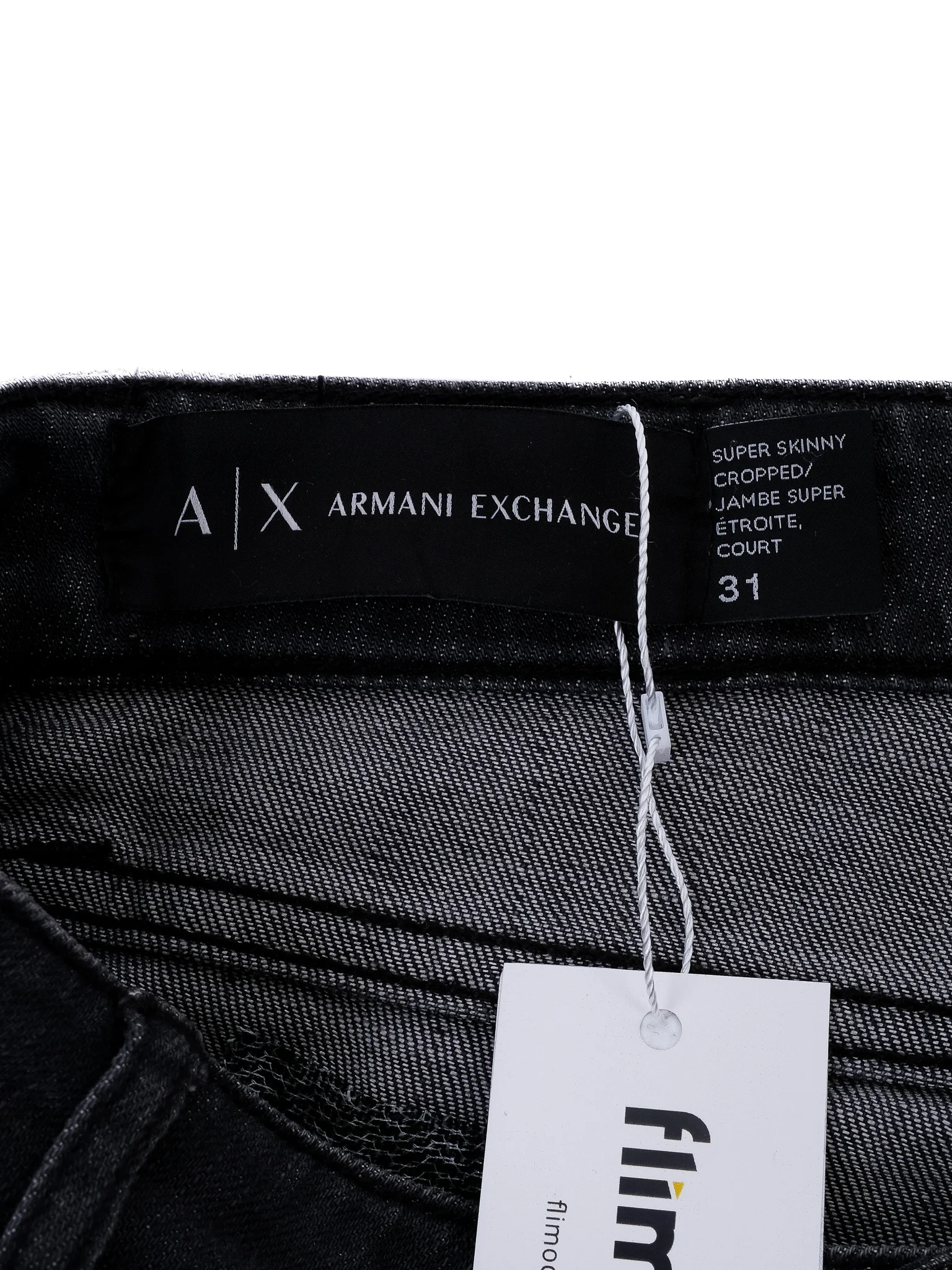Armani Exchange Gray Cotton Skinny Jeans — 3