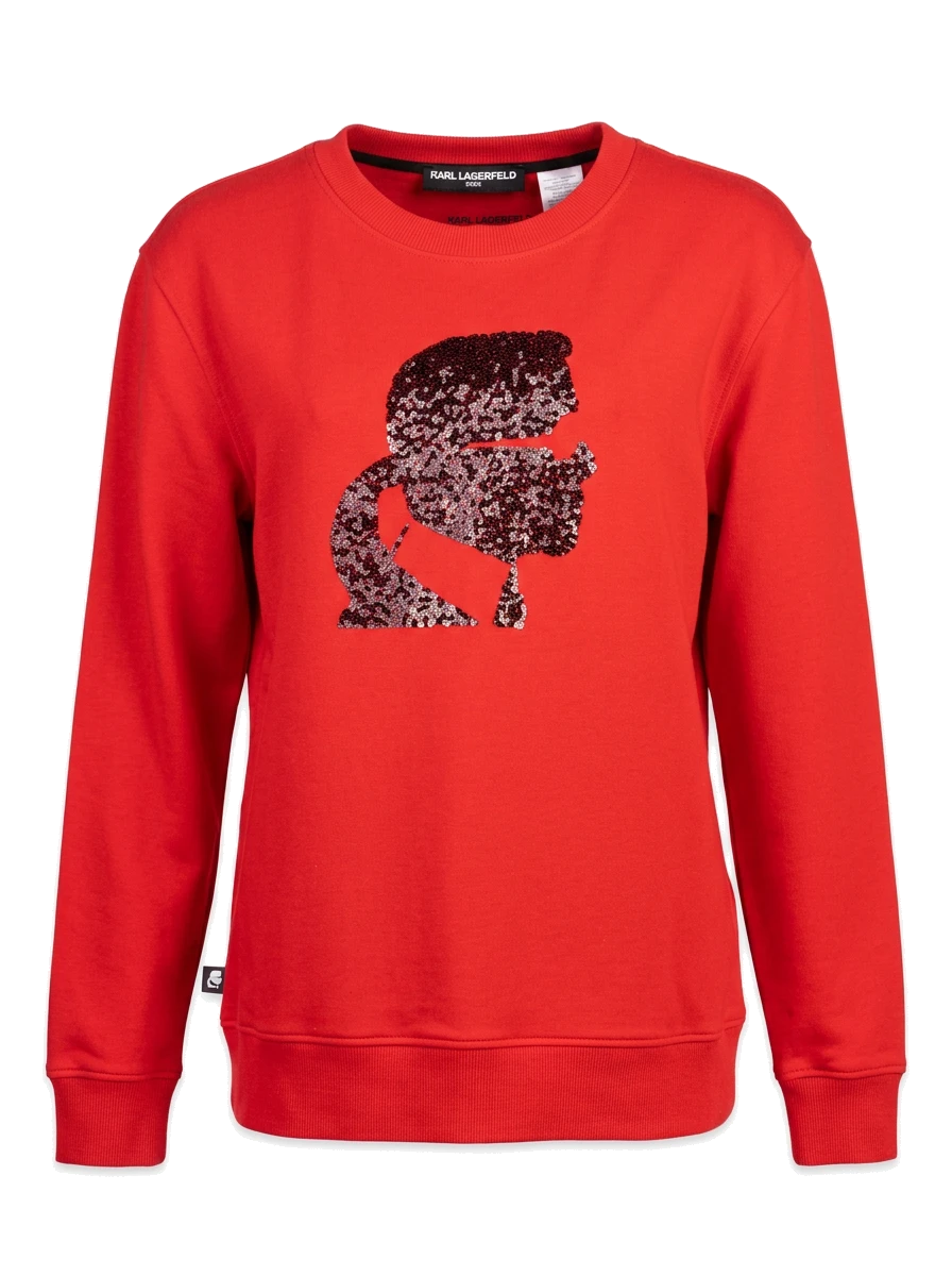Karl Lagerfeld Red Cotton Sweatshirt — 1