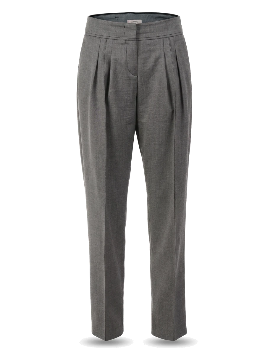 Laurel Gray Viscose Tailored Trousers — 1