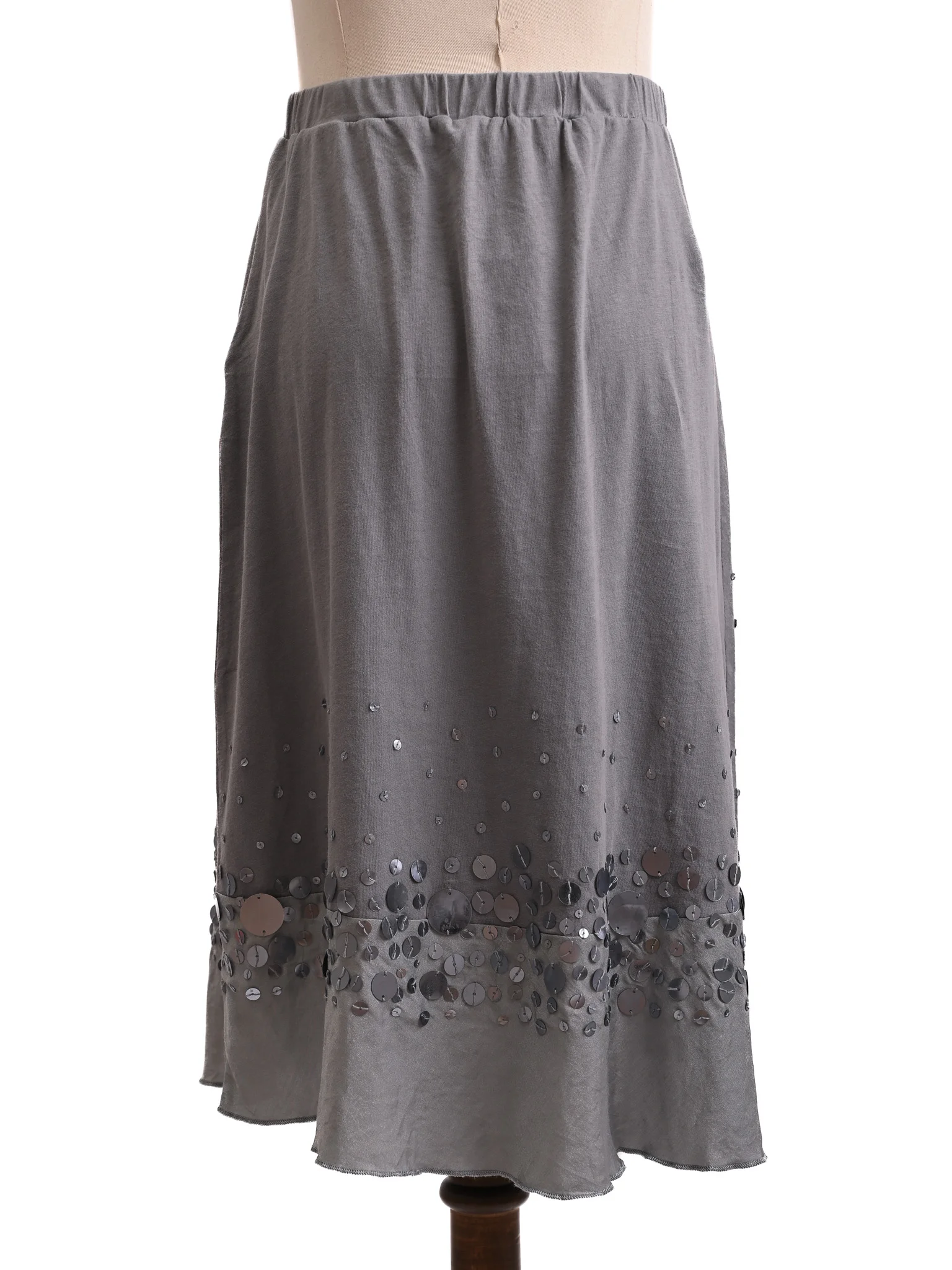 Moschino Gray Cotton A-Line Skirt — 2