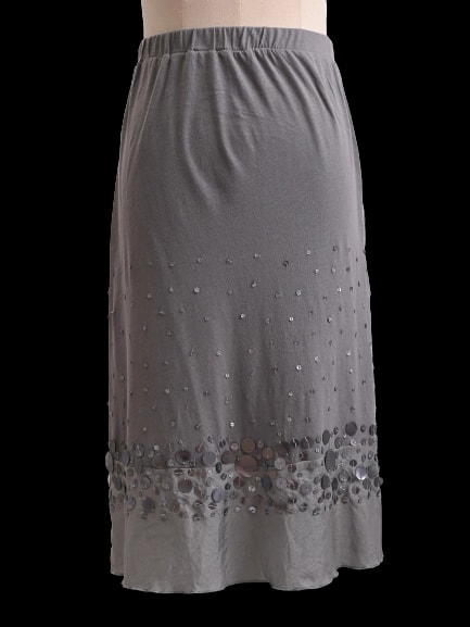 Moschino Gray Cotton A-Line Skirt — 1