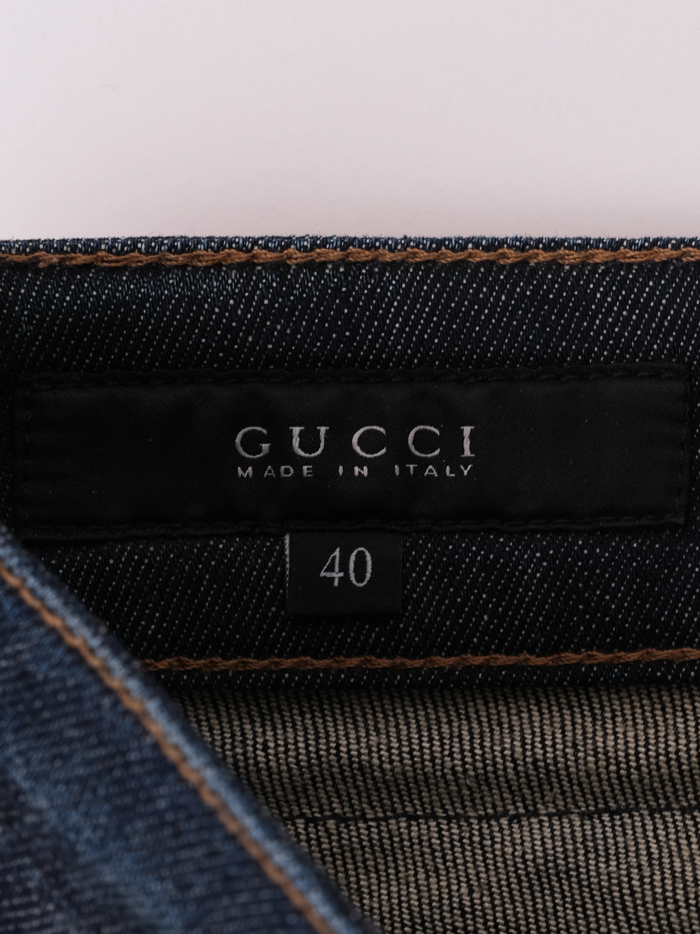 Gucci Blue Cotton Skinny Jeans — 2