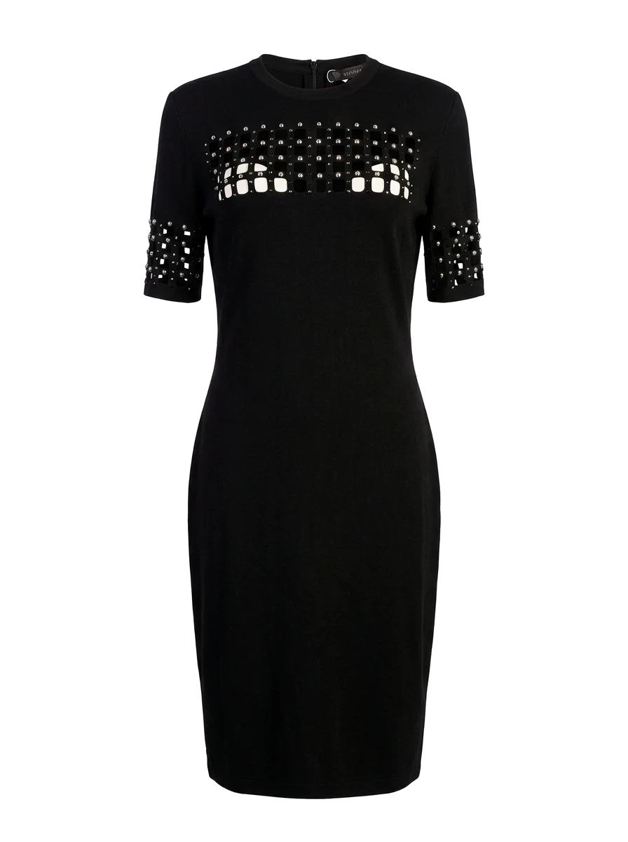 Versace Black Viscose Evening — 1