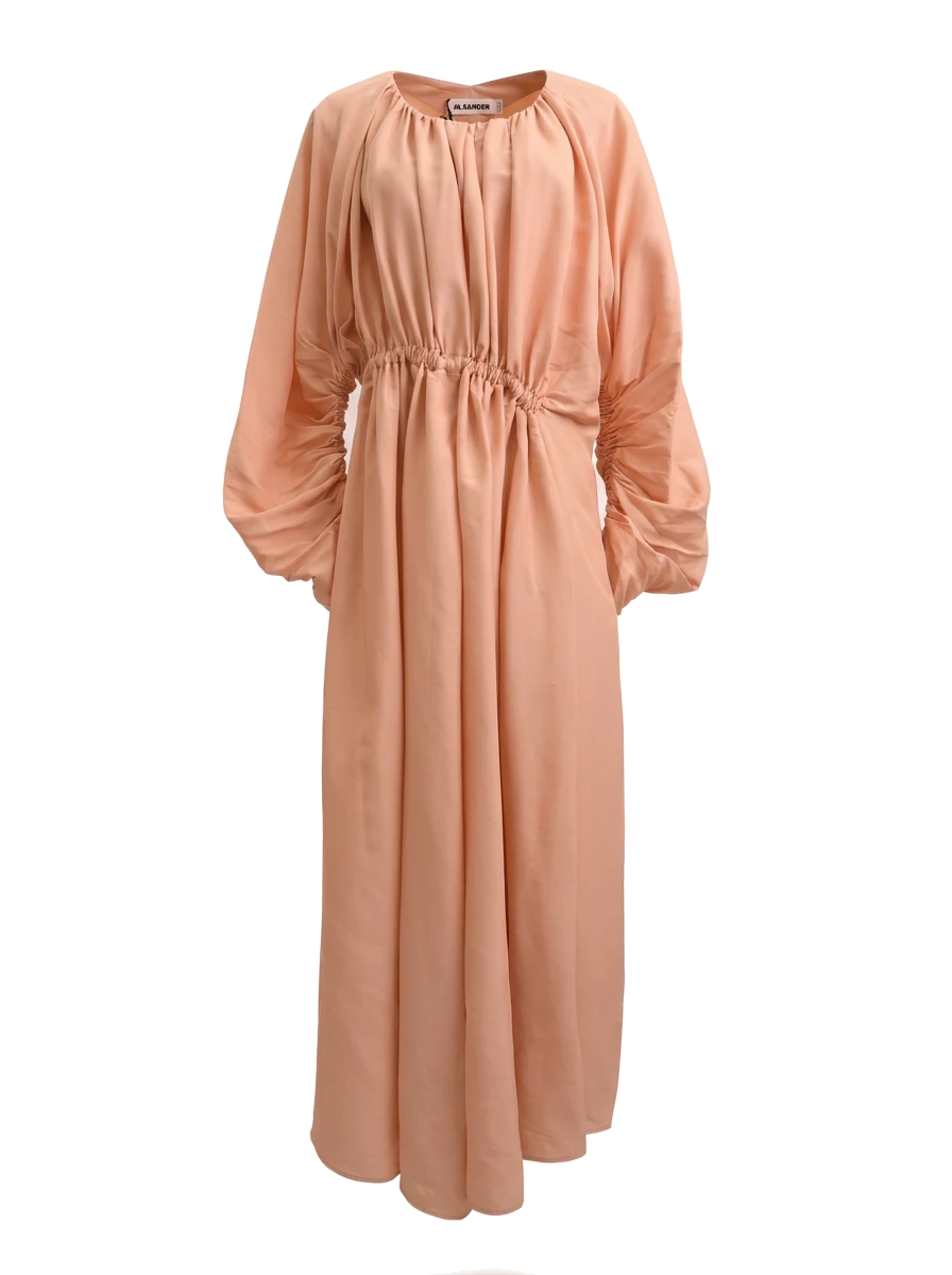 JilSander Pink Viscose Maxi Dress — 1