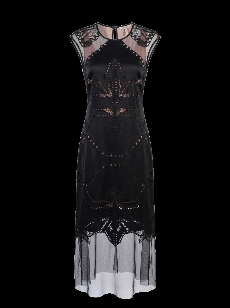 BCBGMaxazria Black Silk Cocktail Dress — photo 1