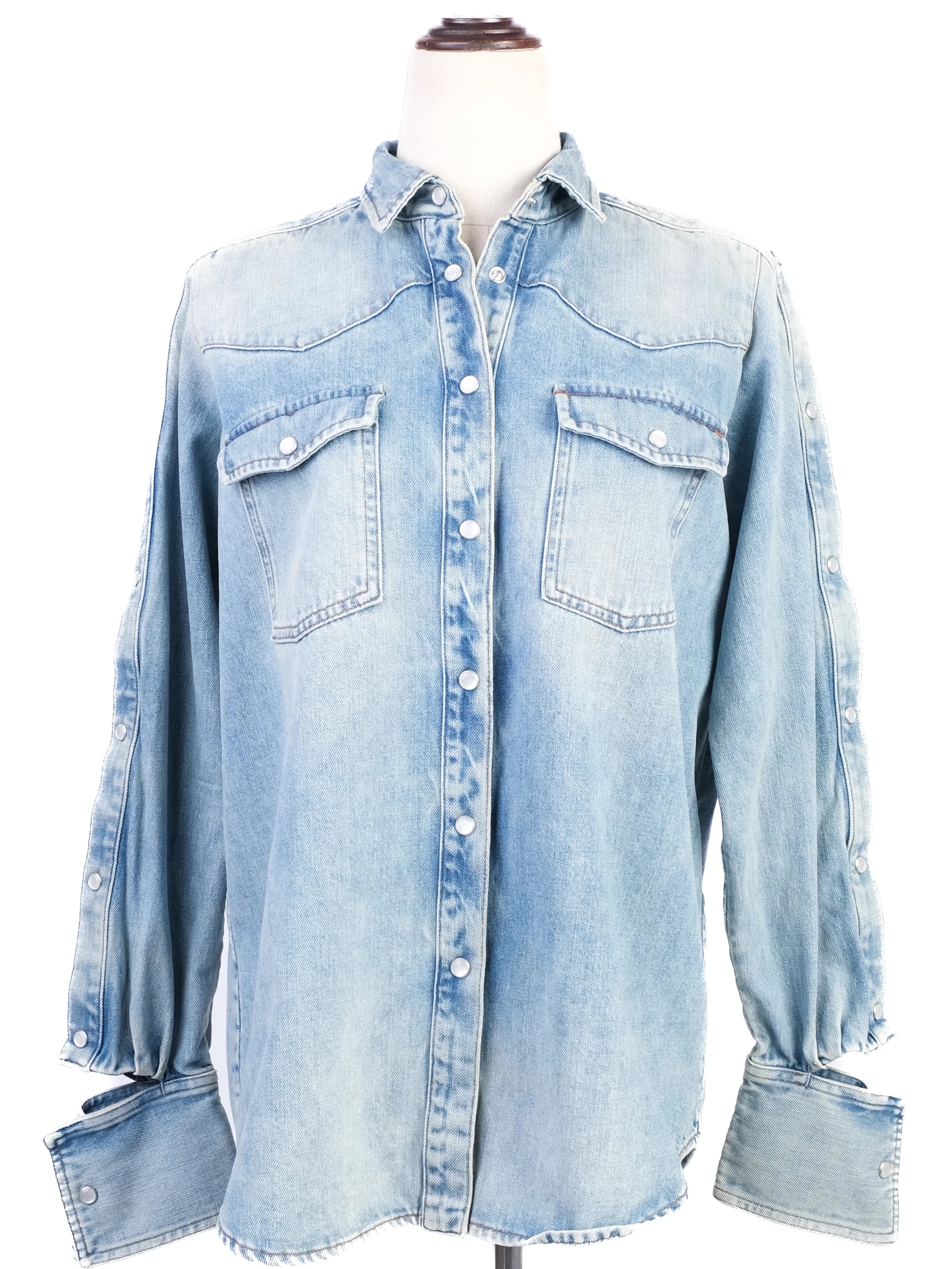 Valentino Blue Cotton Shirt — 3