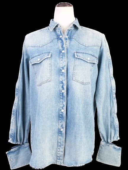Valentino Blue Cotton Shirt — 2