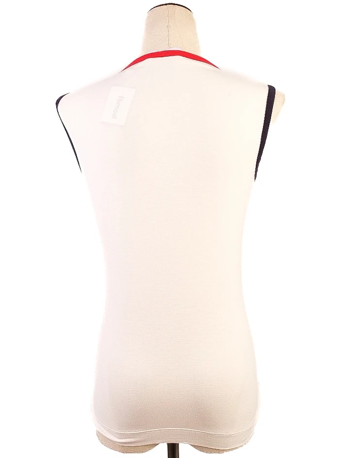 Clips White Cotton Top — 2