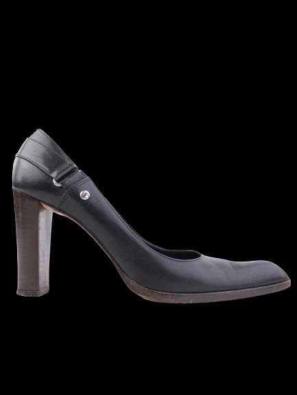 Sergio Rossi Black Leather Pumps — 1