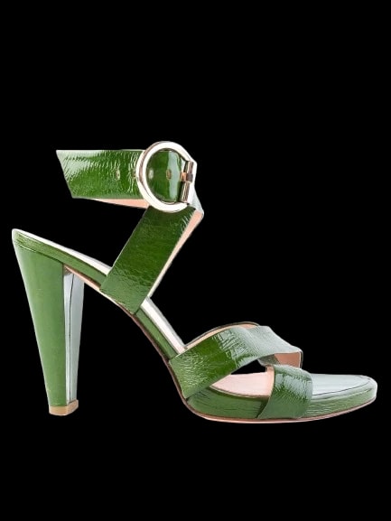 Sergio Rossi Green Leather Sandals — 1