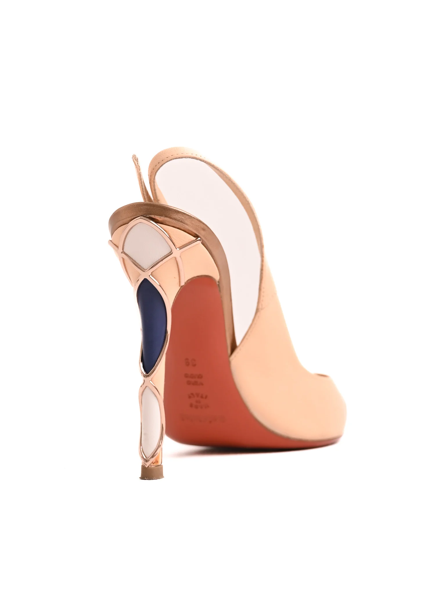 Baldinini White Leather High Heel Sandals — 3