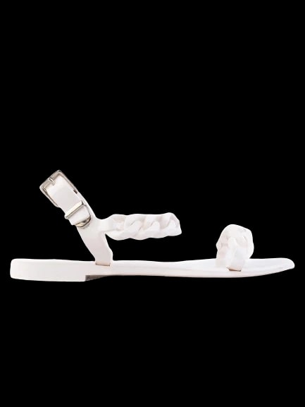 Givenchy White Leather Sandals — 1