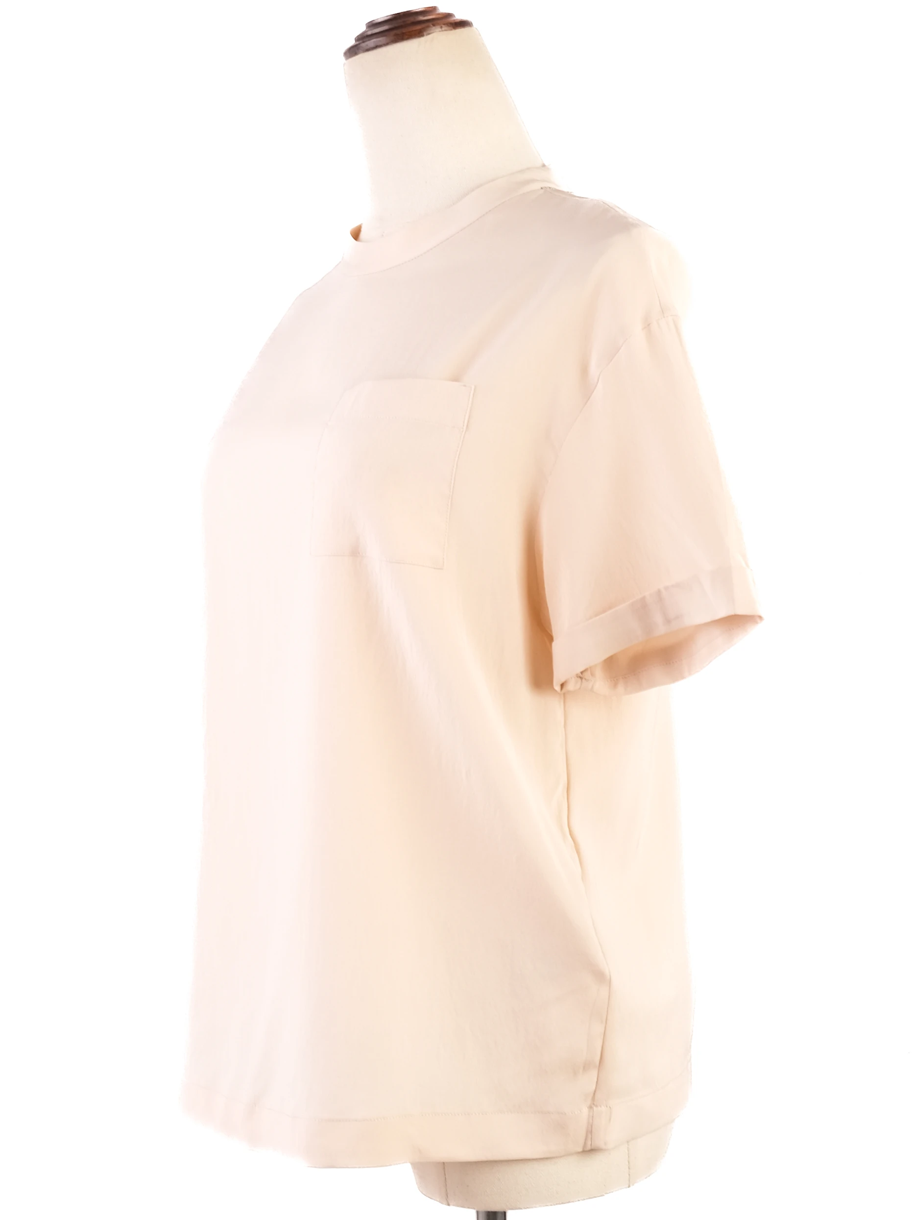 Brunello Cucinelli Orange Silk T-Shirt — 2