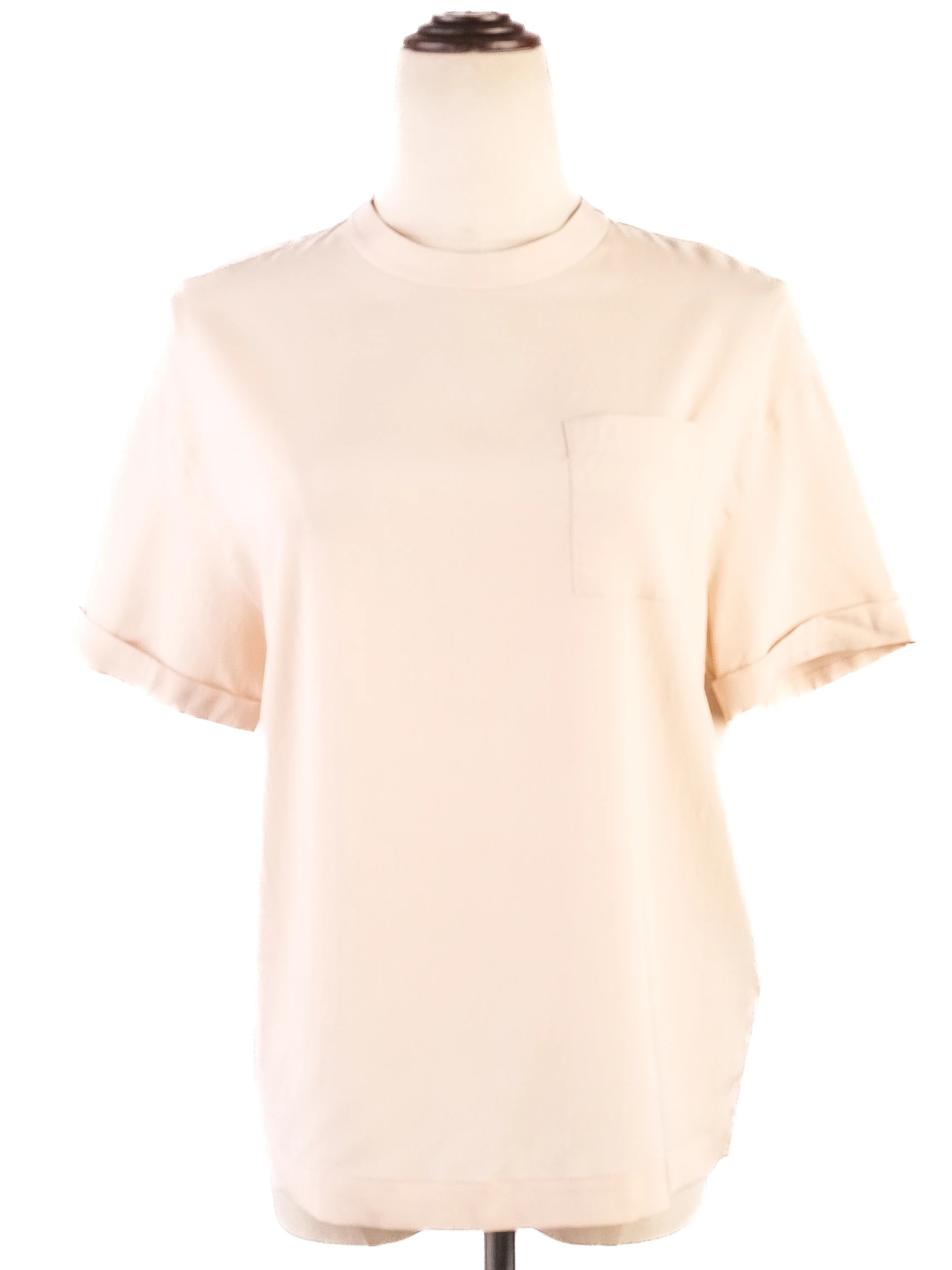 Brunello Cucinelli Orange Silk T-Shirt — 3