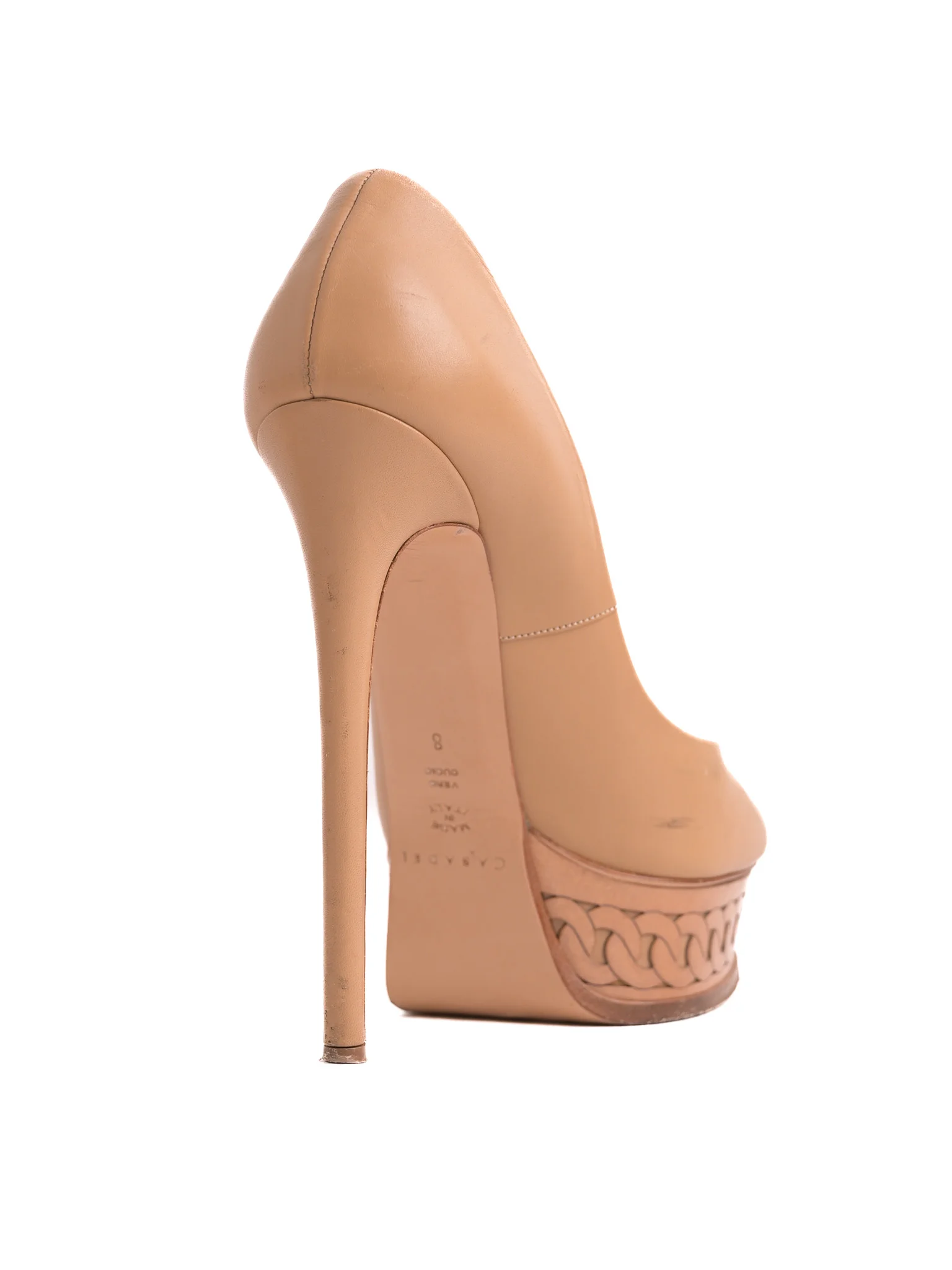 Casadei White Leather High Heel Pumps — 2