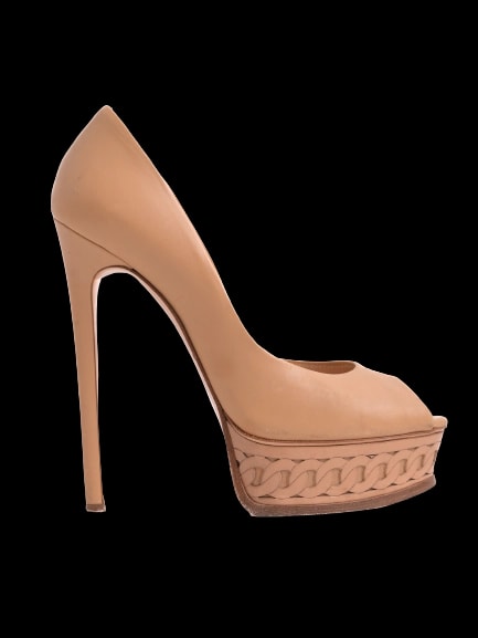 Casadei White Leather High Heel Pumps — 1