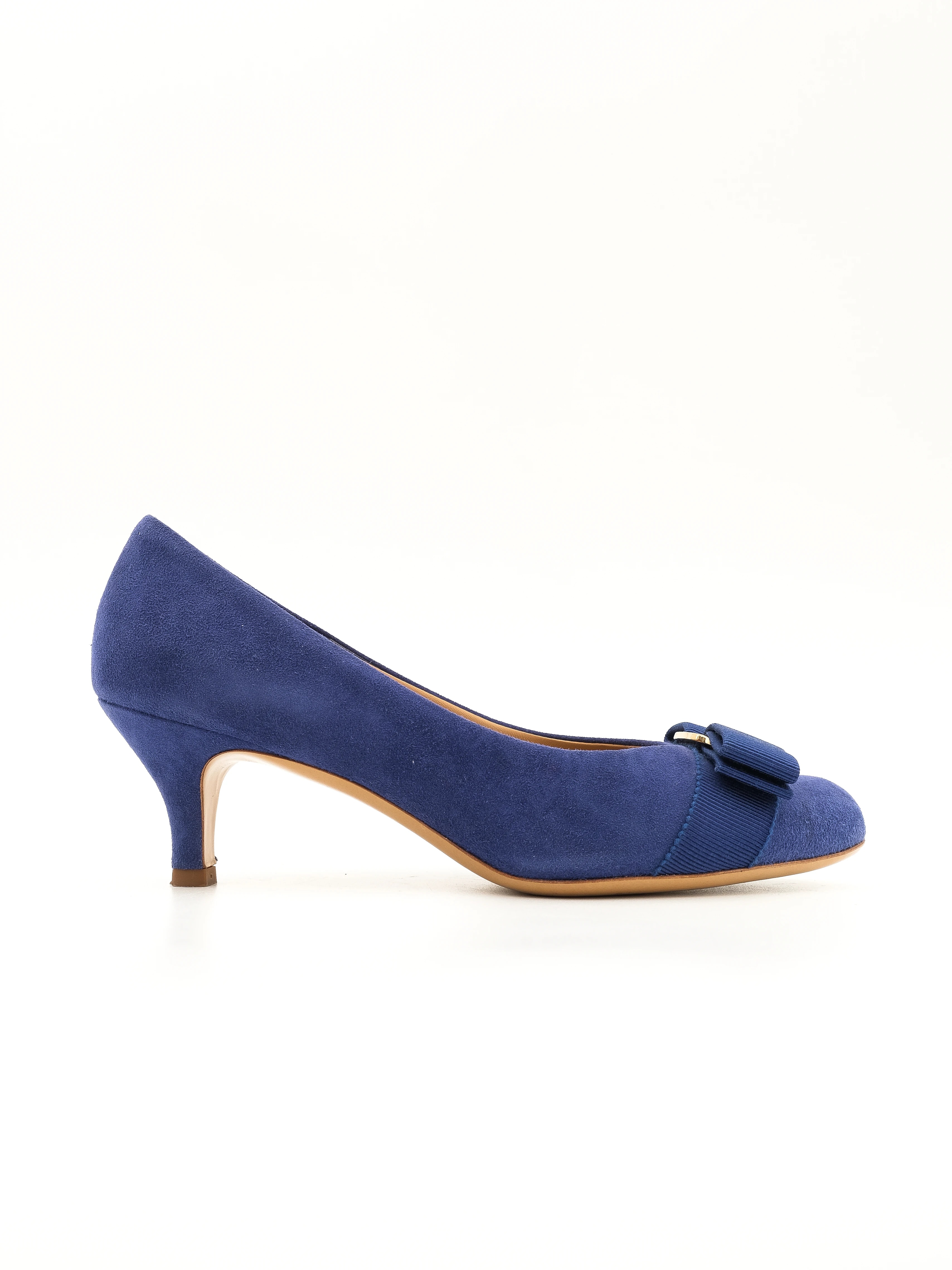 Salvatore Ferragamo Blue Genuine suede Pumps — 3