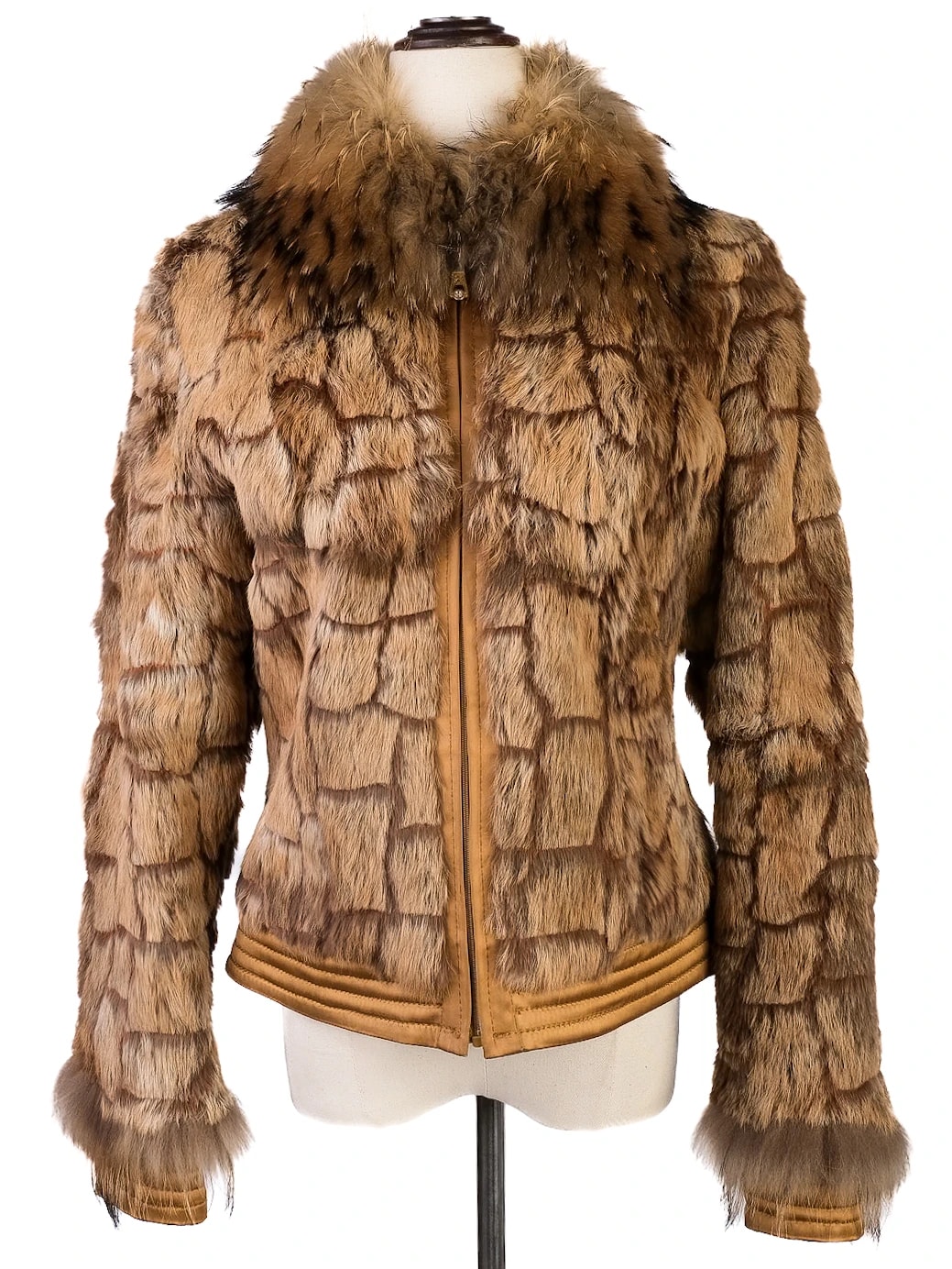 Gizia Orange Fur Jacket — 3