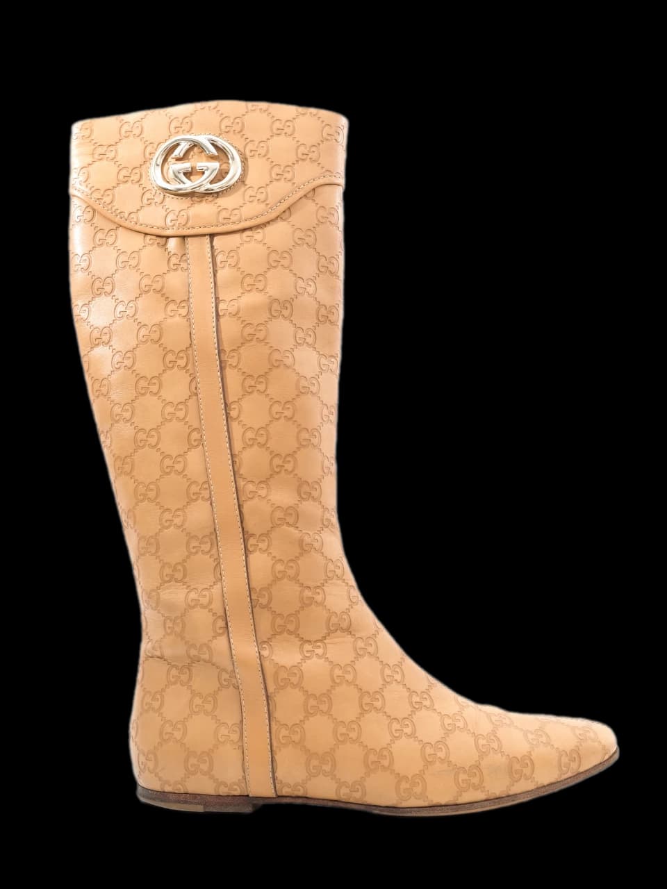 Gucci Orange Leather Boots