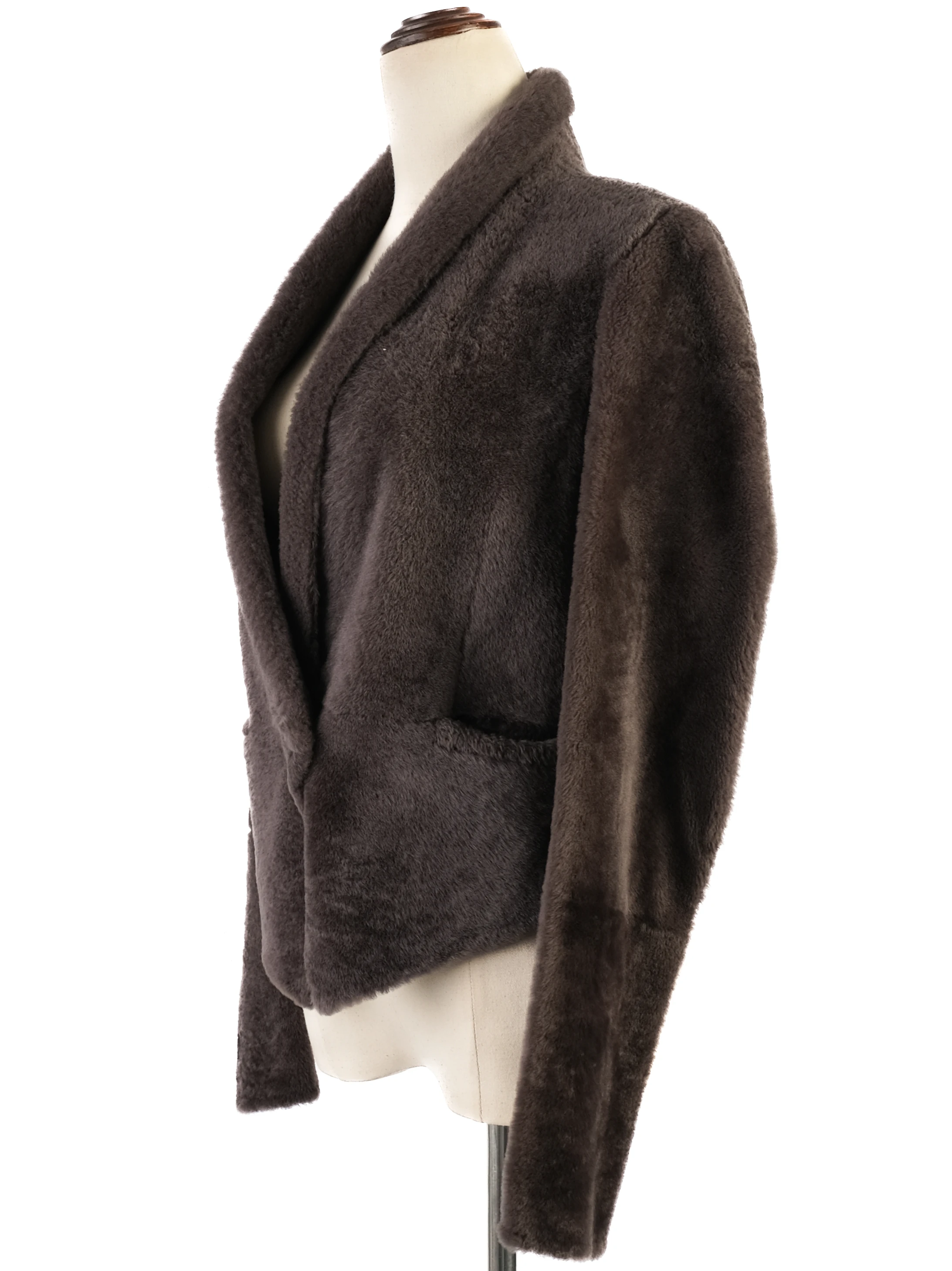 Brunello Cucinelli Gray Silk Jacket — 3