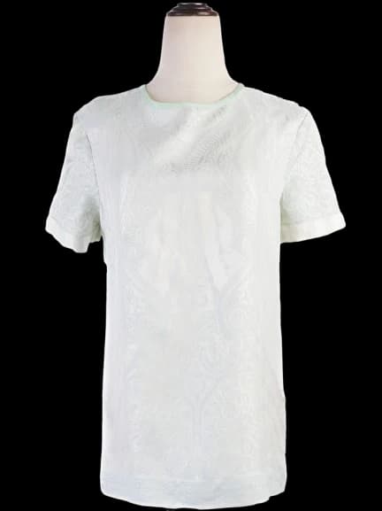 Roberto Cavalli Green Silk T-Shirt