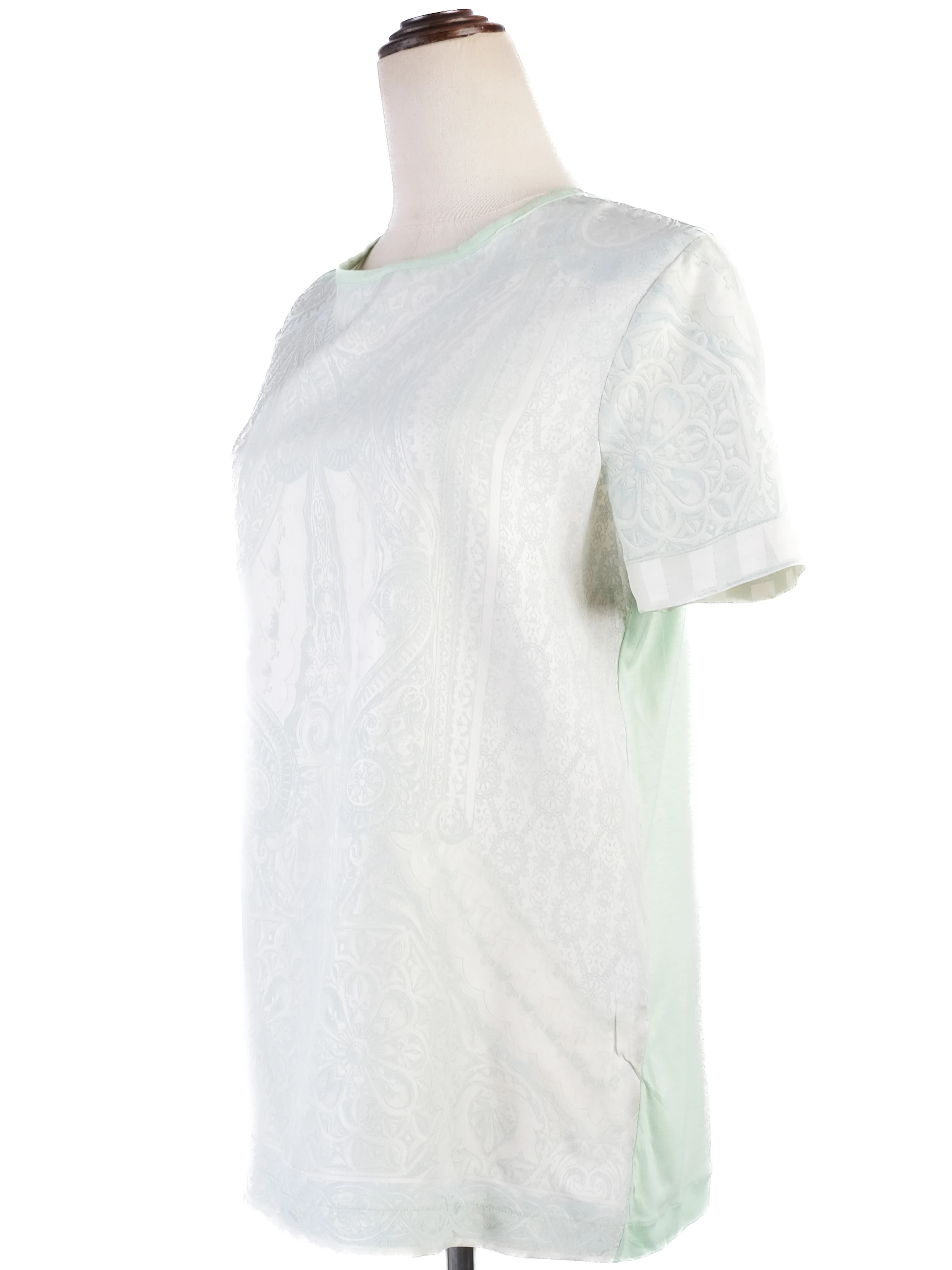 Roberto Cavalli Green Silk T-Shirt — 3