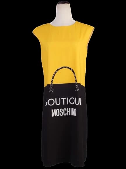 Moschino Yellow Polyester Cocktail Dress — photo 1