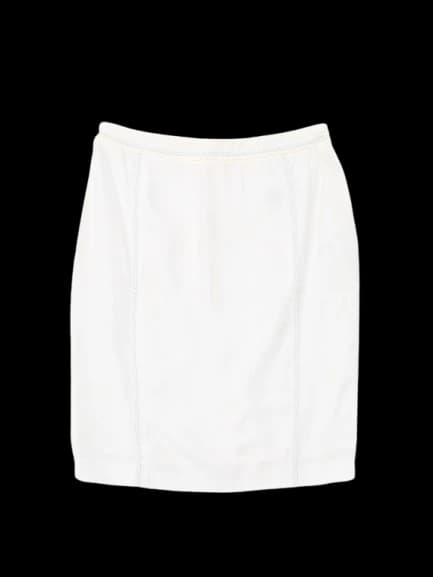Bessini White Viscose Pencil Skirt — photo 1