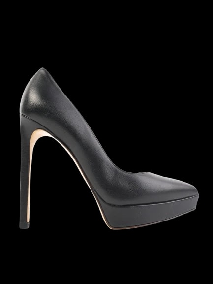 Ninalilou Black Leather Pumps — 1