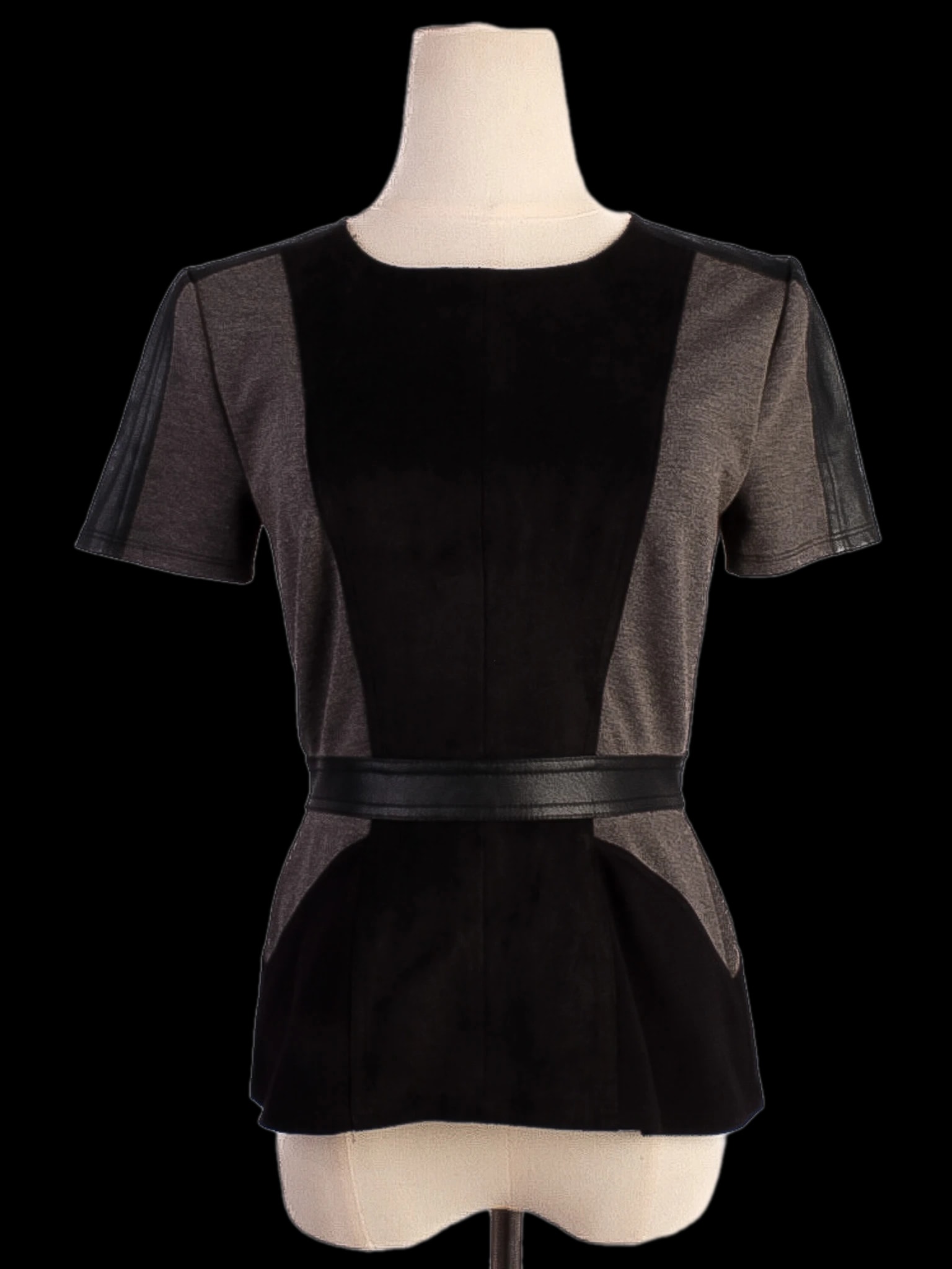 BCBGMaxazria Black Polyester T-Shirt — 1