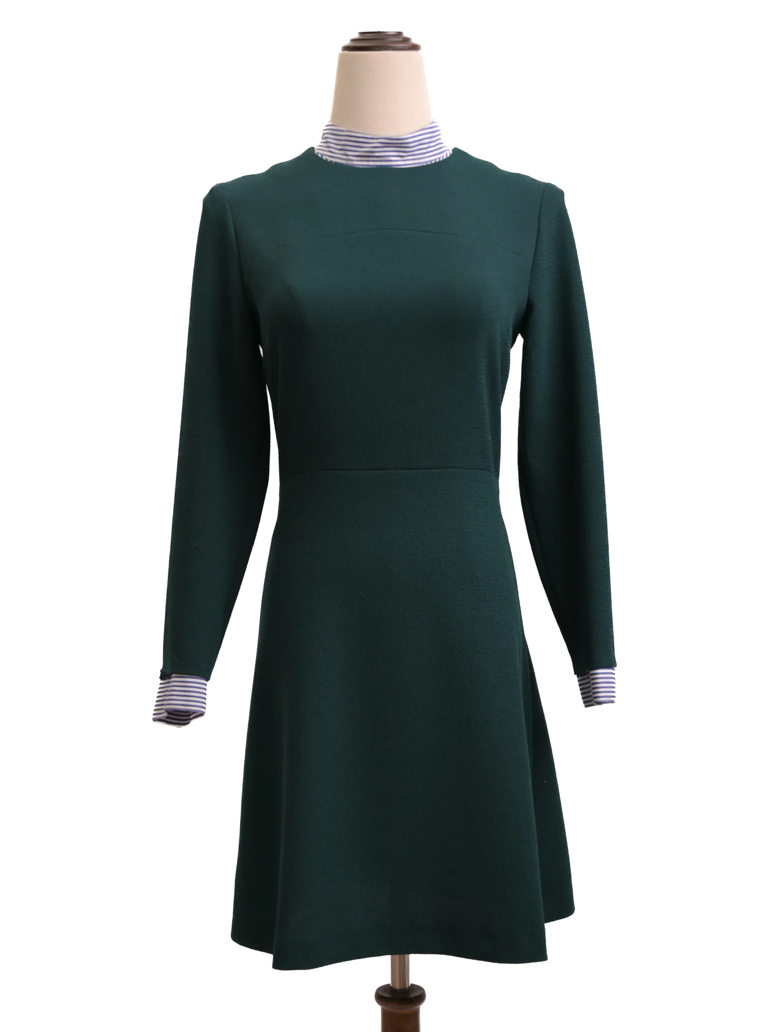 Sandro Green Cotton Mini Dress — 2