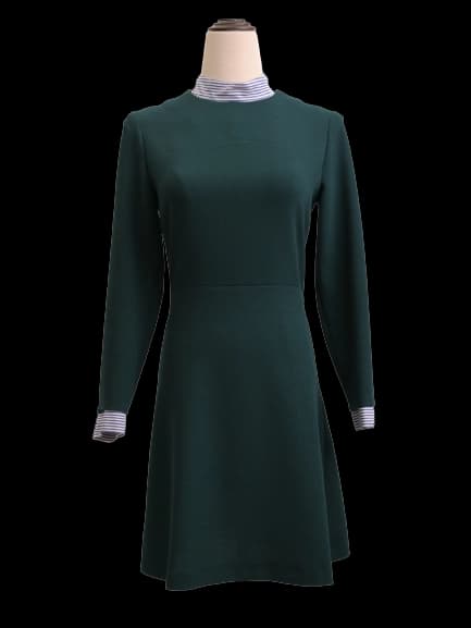 Sandro Green Cotton Mini Dress — photo 1
